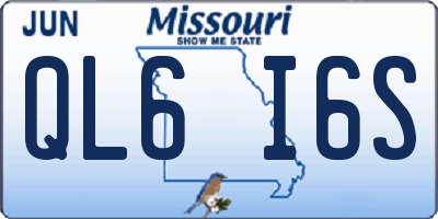MO license plate QL6I6S