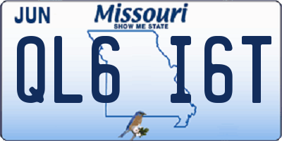 MO license plate QL6I6T