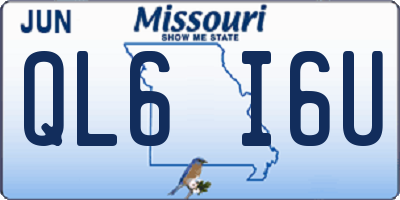 MO license plate QL6I6U