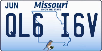 MO license plate QL6I6V