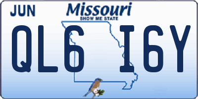 MO license plate QL6I6Y