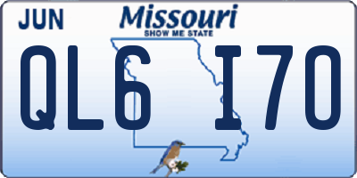 MO license plate QL6I7O