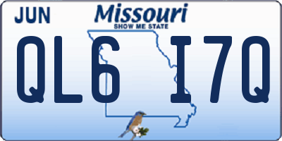 MO license plate QL6I7Q