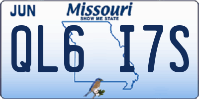 MO license plate QL6I7S