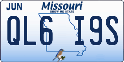 MO license plate QL6I9S
