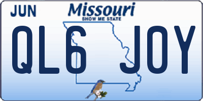 MO license plate QL6J0Y