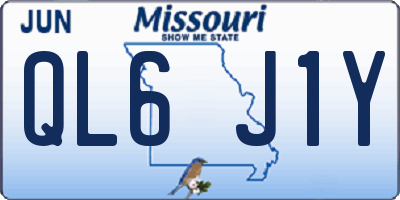 MO license plate QL6J1Y