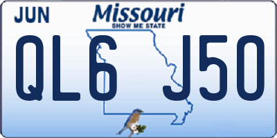 MO license plate QL6J5O