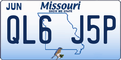 MO license plate QL6J5P