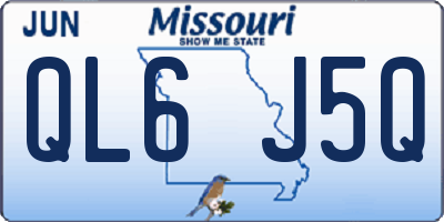 MO license plate QL6J5Q