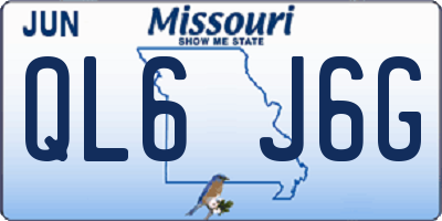MO license plate QL6J6G