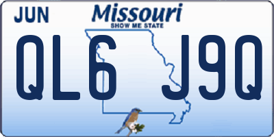 MO license plate QL6J9Q