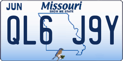 MO license plate QL6J9Y