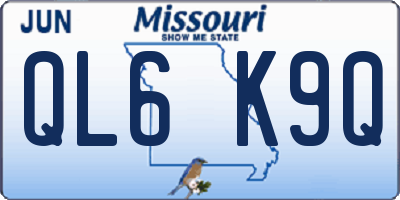 MO license plate QL6K9Q
