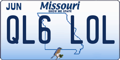 MO license plate QL6L0L
