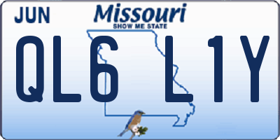 MO license plate QL6L1Y