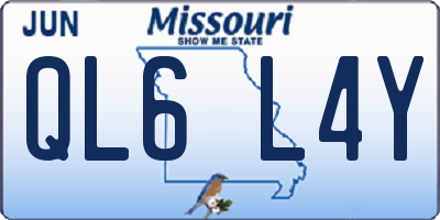 MO license plate QL6L4Y