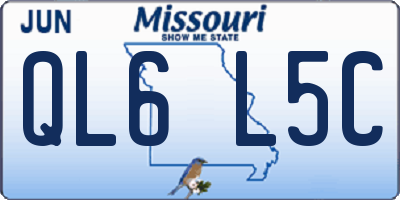 MO license plate QL6L5C