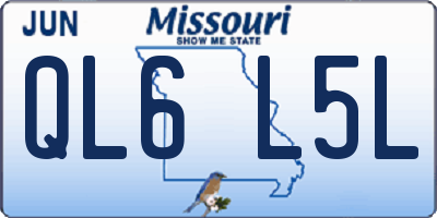 MO license plate QL6L5L