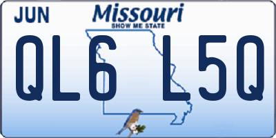 MO license plate QL6L5Q