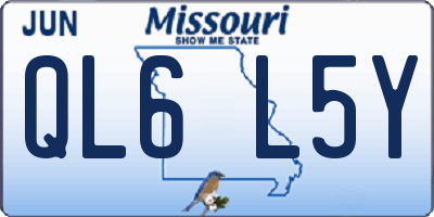 MO license plate QL6L5Y
