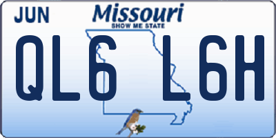 MO license plate QL6L6H