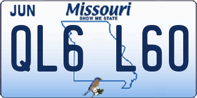 MO license plate QL6L6O