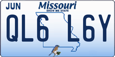 MO license plate QL6L6Y