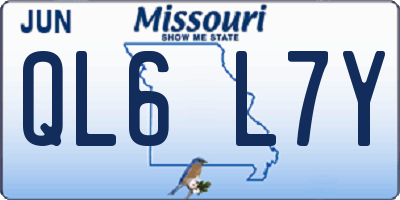 MO license plate QL6L7Y