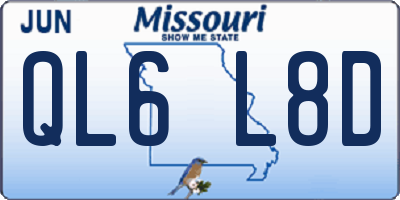 MO license plate QL6L8D