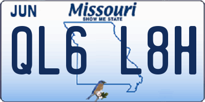 MO license plate QL6L8H