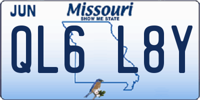 MO license plate QL6L8Y