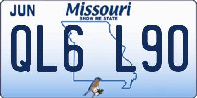 MO license plate QL6L9O