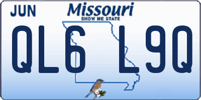 MO license plate QL6L9Q