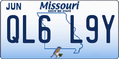 MO license plate QL6L9Y