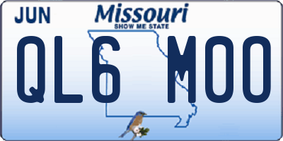 MO license plate QL6M0O