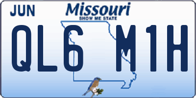 MO license plate QL6M1H