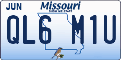 MO license plate QL6M1U