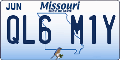 MO license plate QL6M1Y