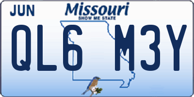MO license plate QL6M3Y