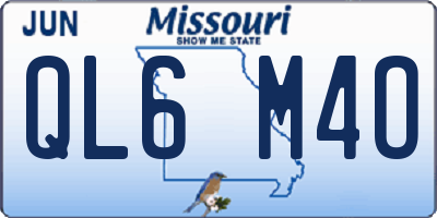 MO license plate QL6M4O