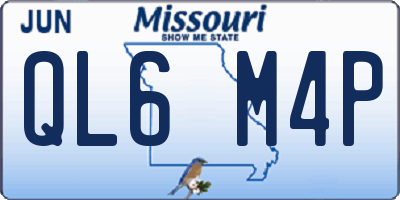 MO license plate QL6M4P