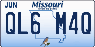 MO license plate QL6M4Q