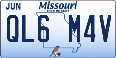 MO license plate QL6M4V