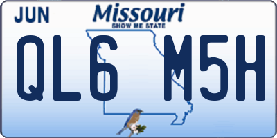 MO license plate QL6M5H