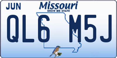 MO license plate QL6M5J