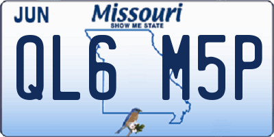 MO license plate QL6M5P