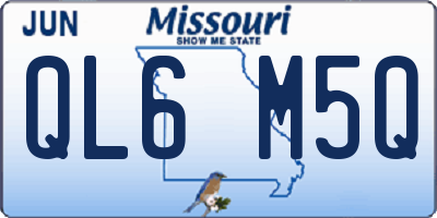 MO license plate QL6M5Q