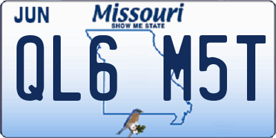MO license plate QL6M5T