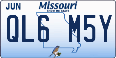 MO license plate QL6M5Y